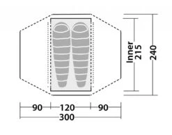 Robens Goshawk 2 -Camping Equipment Store 130251 Goshawk 2 Drawing Floorplan3 1280x1280