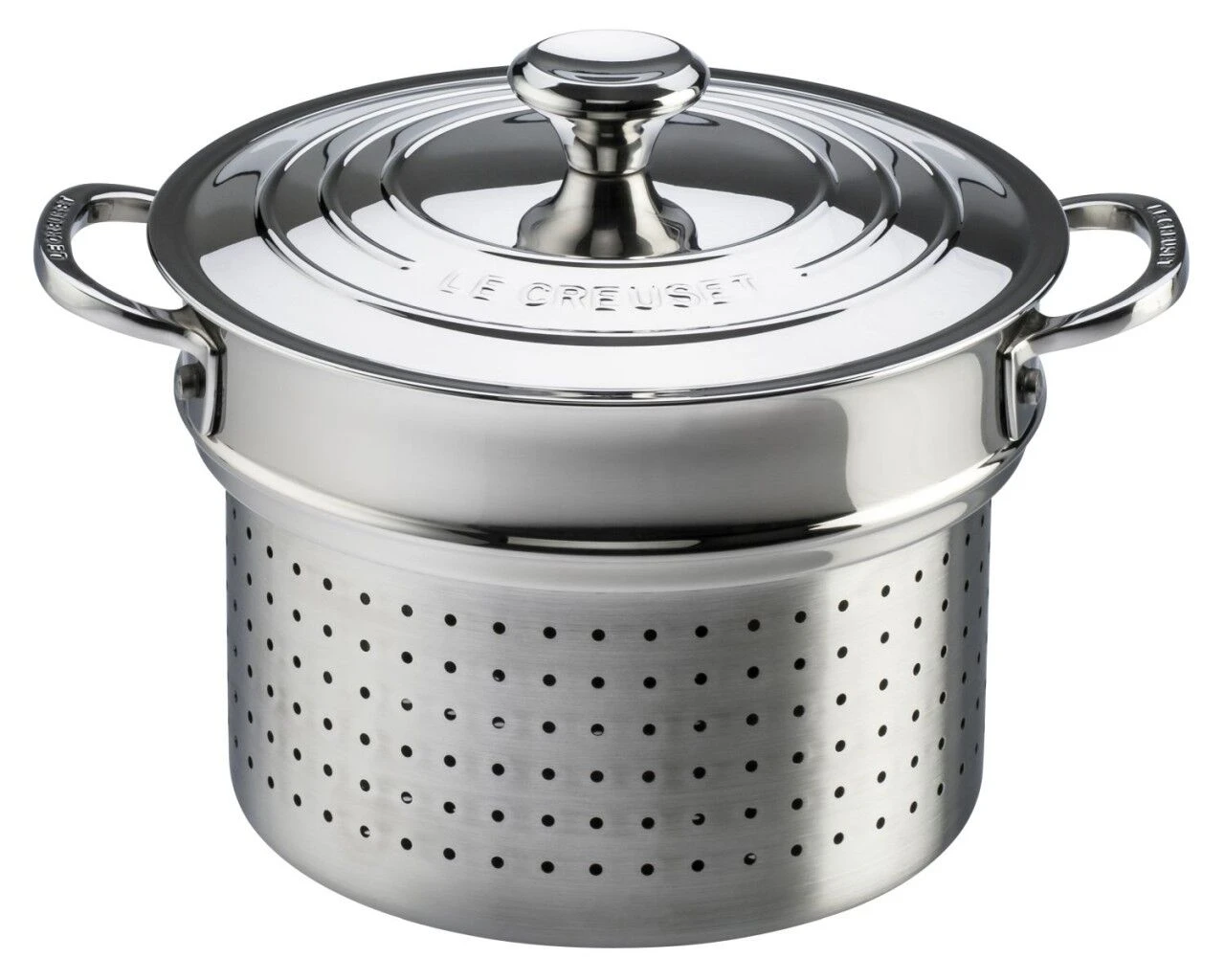 Le Creuset Stainless Steel Pasta Pot With Colander Insert 4 Le Creuset Stainless Steel Pasta Pot With Colander Insert - Image 4