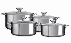 Le Creuset Stainless Steel 4-piece Saucepan Set