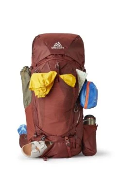 Gregory Baltoro 65 -Camping Equipment Store GMP S22 Baltoro65 BrickRed propped 1280x1280